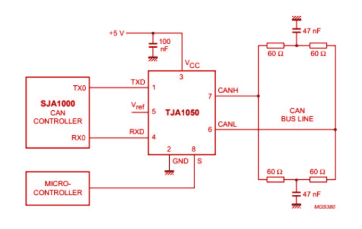 TJA1050 Application Circuit